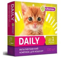 Таблетки для котят до 1 года Daily мультивитаминный комплекс №100 Vitomax