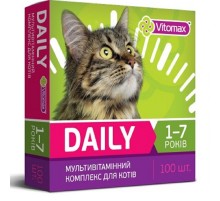 Таблетки для котов 1-7 лет Daily мультивитаминный комплекс №100 Vitomax