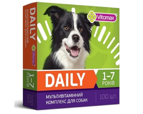 Вітаміни Вітомакс Vitomax Деілі Daily для собак 1-7 років 100 г