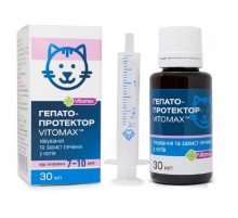 Раствор Гепатопротектор лечение и защита печени у котов 30 мл Vitomax