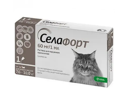 Селафорт краплі для котів 7,6 -10 кг №1 KRKA