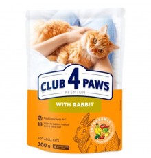 Сухий корм для котів Adult Cats Rabbit з кроликом 300 г Клуб 4 лапи