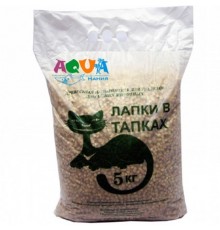 Наполнитель для кошачьих туалетов Лапки в тапках гранулированный 5 кг АкваМания