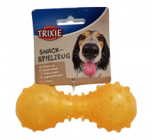 Игрушка для собак Гантель термопластичная резина желтая Dog Activity  12 см Trixie