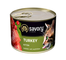 Корм для котят  консерва Сейвори SAVORY индейка 200 г 30686