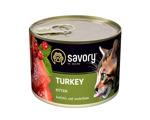 Корм для котят  консерва Сейвори SAVORY индейка 200 г 30686