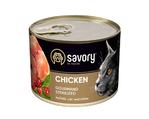 Корм для котов консерва Сейвори SAVORY курица 200 г 30754