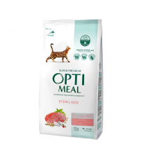 Сухий корм для стерилізованих котів Adult Cat Sterilised Beef and Sorghum з яловичиною та сорго 1,5 кг Optimeal