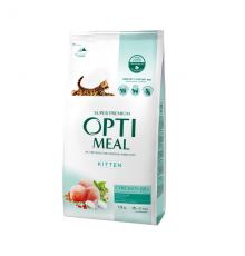 Сухий корм для кошенят з куркою 1,5 кг Optimeal