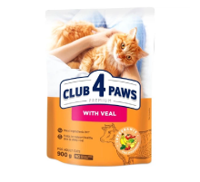 Сухой корм для котов Adult Cats Veal с телятиной 900 г Клуб 4 лапы