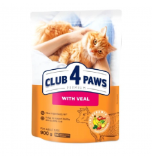 Сухий корм для котів Adult Cats Veal з телятиною 900 г Клуб 4 лапи