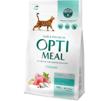 Сухой корм для стерилизованных котов Adult Cat Sterilised Turkey and OAT индейка и овес 700 г Optimeal