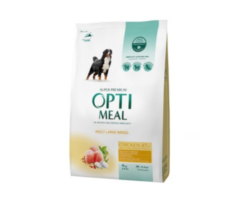 Корм для собак OPTIMEAL сухой больших пород курица 4 кг