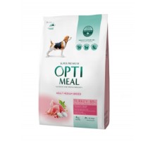 Сухой корм для собак средних пород Adult Dogs Medium с индейкой 4 кг Optimeal