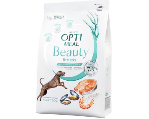Сухой корм для собак Beauty Fitness Healthy Weight and Joints для оптимальной массы тела и суставов с морепродуками 1,5 кг Optimeal