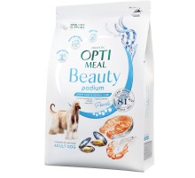 Сухой корм для собак для ухода за шерстью и зубами Beauty Podium Shiny Coat and Dental Care с морепродуктами 4 кг Optimeal