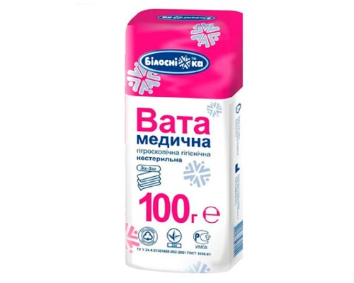 Вата 100 г зигзаг нестерильна