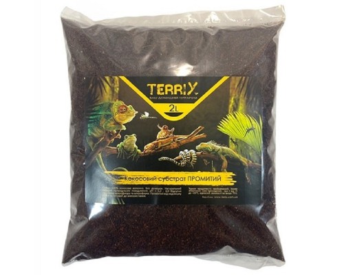 Кокосовий субстракт промытый для террариумов 2 л TerriX