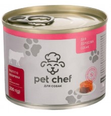 Корм для котів  паштет Pet Chef Пет шеф говядина консерва200 г