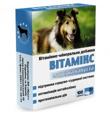 Таблетки для собак Витамикс Морская капуста витаминно-минеральная добавка  №100  Круг