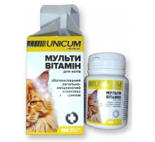 Таблетки Unicum premium для кошек мультивитамин 100 таблеток Unicum