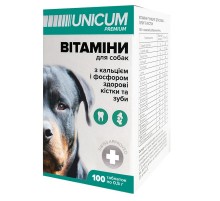 Таблетки Unicum premium для собак зубы и кости 100 таблеток Unicum