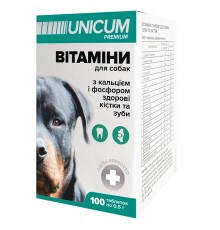 Таблетки Unicum premium для собак зубы и кости 100 таблеток Unicum