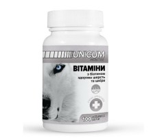Таблетки Unicum premium для собак здоровая шерсть и кожа 100 таблеток Unicum