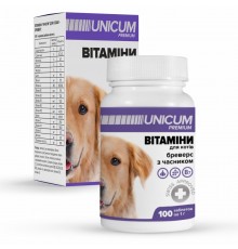Таблетки Unicum premium Бреверс для собак с чесноком 100 таблеток Unicum