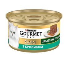 Корм для котов Gourmet Gold кусочки с кроликом в паштете 85 г Purina
