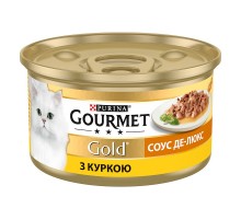 Корм для котів Гурмет голд соус делюкс з куркою 85 г