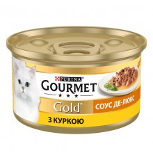 Корм для котов Gourmet Gold курица с соусом де люкс 85 г Purina
