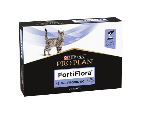 Порошок для котов и котят Пробиотик Proplan Fortiflora Cat для поддержания микрофлоры ЖКТ 1 г №7 Purina Pro Plan