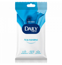 Серветки вологі Daily Fresh Aquamarine універсальні 15 шт