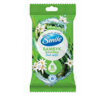 Салфетки влажные Бамбук универсальные 15 шт Smile