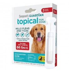 Капли на холку для собак от 30 кг Sergeant\'s Guardian от блох клещей комаров 6 мл 1 пипетка Guardian