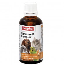 Капли для котов собак грызунов и птиц Vitamine B Complex витаминная кормовая добавка 50 мл Beaphar