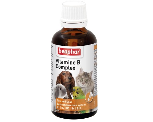 Витаміни Бефар Beaphar VITAMIN B Complex вітамин В для всіх свійських тварин - 50 мл/ Beaphar