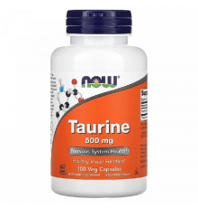 Таблетки Taurine 500 мг витаминизировання диетическая добавка №100 Now Foods