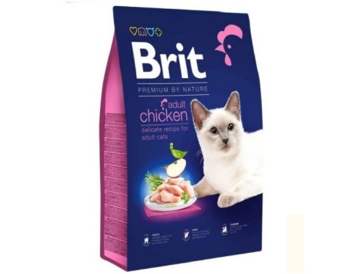 Сухой корм для кошек Cat Adult Chicken с курицей 1,5 кг Brit Premium