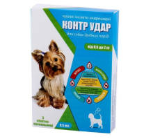 Капли на холку Контр Удар для собак от 0,5-2 кг №3 Круг