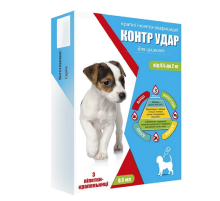 Капли на холку Контр Удар для щенков 0,5-2 кг №3 Круг