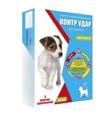 Капли на холку Контр Удар для щенков 0,5-2 кг №3 Круг