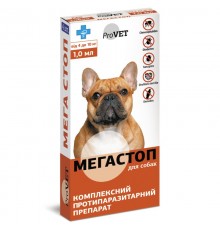 МегаСтоп ProVet краплі на холку для собак 4-10 кг №4*1 мл Природа
