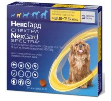 Таблетки жевательные для собак 3,5-7,5 кг NexGard Spectra от блох клещей и глистов  №3 Merial