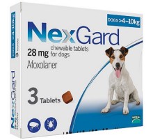 Таблетки жевательные для собак 4-10 кг NexGard от блох и клещей  №3 Merial