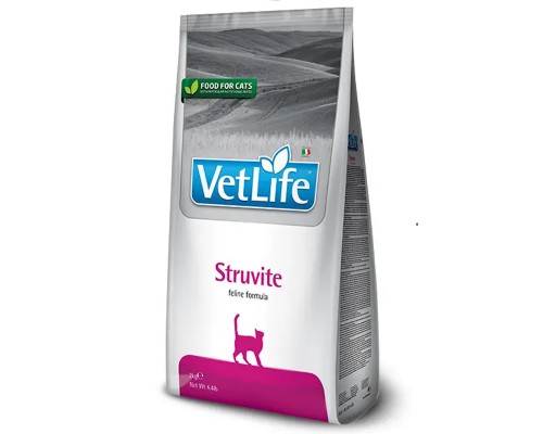 Сухий корм для котів Vet Life Struvite  для розчинення струвітних уролітів 2 кг Farmina