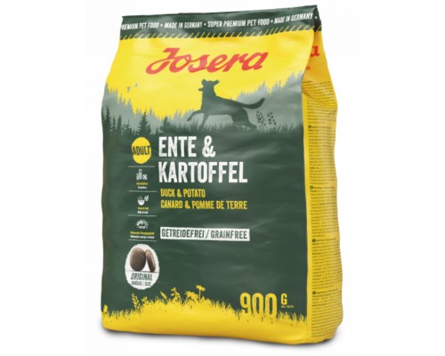 Сухой корм для собак Ente and Kartoffel беззерновой с уткой и картофелем 900 г Josera