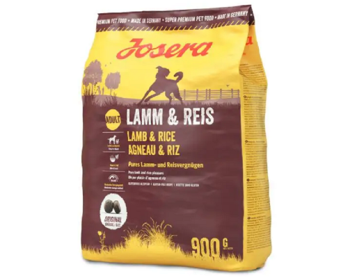 Корм для собак Жозера Josera ЛЕМ ЭНД РАЙС дорослих ягня рис 900 г