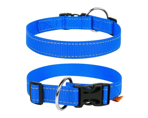 Ошейник для собак Dog extreme нейлоновый регулируемый Ш 20 мм Д 25-40 см голубой Collar